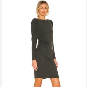 Susana Monaco Charcoal Black Long Sleeve Mini Dress